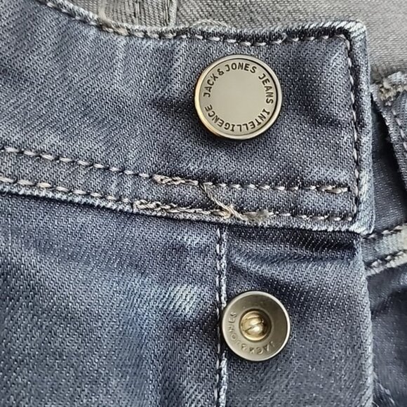 Jack And Jones Regular Fit Clark Jeans Intelligence Dark Blue Denim Size 30 - Picture 8 of 16